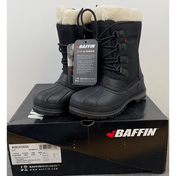 Baffin Women's Bobcat Waterproof Winter Boots Black Sz. 6 New  Bobcaygeon - Picture 1 of 7